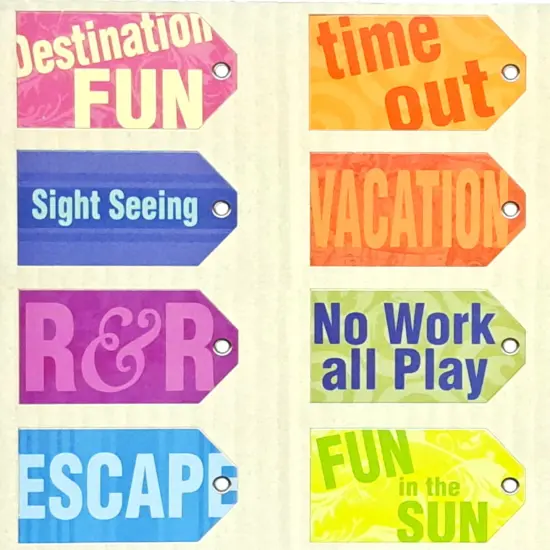 Marianne Richmond Studios Travel Tags 12x12 Chipboard Embellishments {1}