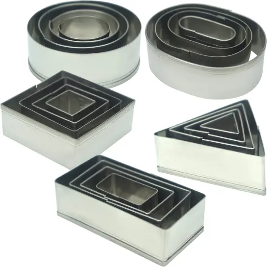 Mini Geometric Cookie Cutter Set for Baking & Decor 20 Pieces {1}