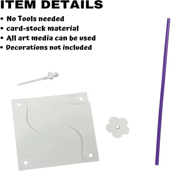 DIY Summer Pinwheels Craft for Kids (24 Pack) Color Your Own White Pinwheels, Bulk Summer Spring Easter Craft Kit for Boys & Girls, Arts and Craft Party Activity, Easter Basket Stuffers {2}