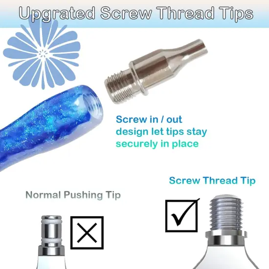 Diamond Painting Accessories Tools, Diamond Painting Pen Metal Thread Screw in/Out Tips, Bead Sorting Trays, Wheel Roller Tool, Ergonomic Diamond Art Drill Pen for Adults or Kids 5D DIY {3}