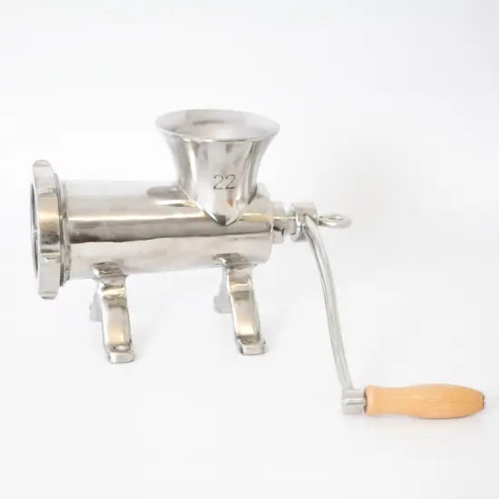 Lehman's Clamp-Down Meat Grinder #22, Manual Hand-Cranked Stainless Steel Meat Grinder for Home Use, Easy to Clean and Store {1}