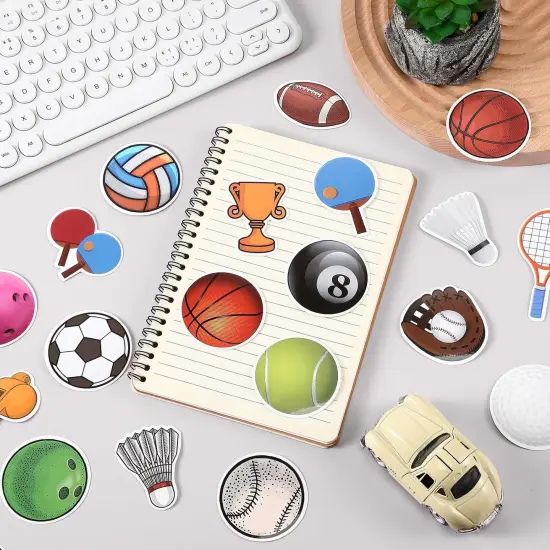 200 Pcs Sport Stickers Bulk for Water Bottles Vinyl Waterproof Mixed Balls Stickers Sports Sport Ball Stickers for Sports Party Favors Birthday Supplies {4}