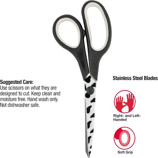 7 &frac34;&rdquo; Scissors, Cow Print {3}
