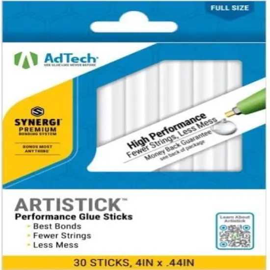 Full-Size Artistick High Performance Hot Glue Sticks - 30 Sticks, Hi-Temp, Strong Bonding for Crafts, Repairs, and DIY Projects {1}