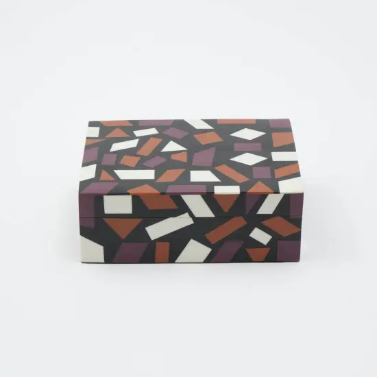 Geometric Design Resin Box - Set of 2 {3}