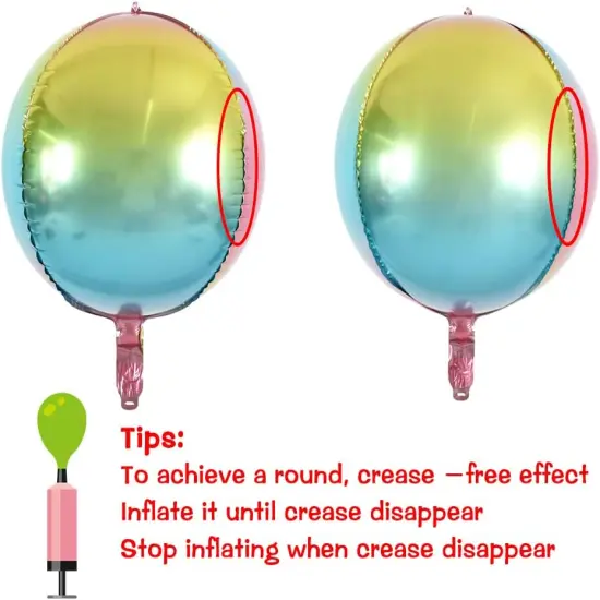 10 pcs Green 4D balloon, 15 inch 4D Foil Mylar Sphere Balloon for Birthday Party,Wedding,Valentine's Day, Christmas,Baby Shower Decoration Supplies {2}