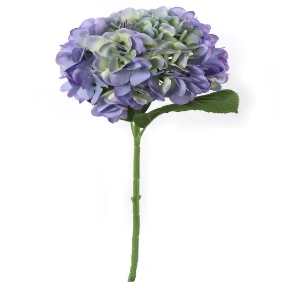 2PC Charming 18-Inch Periwinkle Hydrangea Stem- Enchanting 7-Inch Diameter - Perfect for Home D&eacute;cor, Wedding Centerpieces, and Special Event Floral Decorations {1}