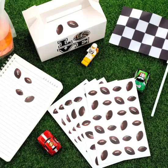 600 Pieces Sports Stickers for Kids Soccer Ball Baseball Football Stickers Basketball Football for Kids Teacher for Ball Themed Birthday Party Classroom Decorations(Football) {3}