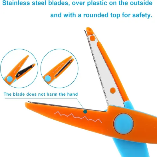 12 Packs 5" Small School Student Blunt Tip Craft Kids Scissors, Stainless Steel Blades Comfort Grip 5 Inch Safety Scissors Bulk for Children Toodler Cutting Paper {5}