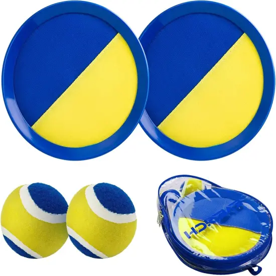 Upgraded Toss and Catch Ball Game Set - Indoor and Outdoor Games for Kids 3-12, Beach Sand Pool Water Toy Includes 2 Paddles 2 Sticky Balls, Great Birthday Easter Gifts for Boys Girls {1}