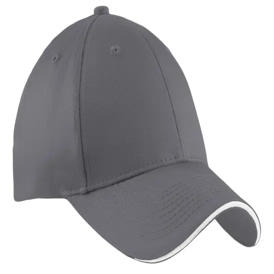 Port & Company&reg; Sandwich Bill Cap Charcoal/ White {1}