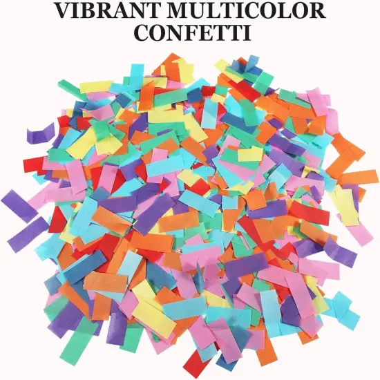 6 Pack Confetti Poppers Multicolor,12 Inch Confetti Cannon,Biodegradable Party Poppers Shooters for Birthdays, Weddings, New Year's Eve, Christmas, Parties,Graduation celebration {4}