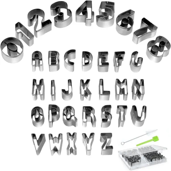 Alphabet & Number Cookie Cutters Sets of 35 Pieces {1}