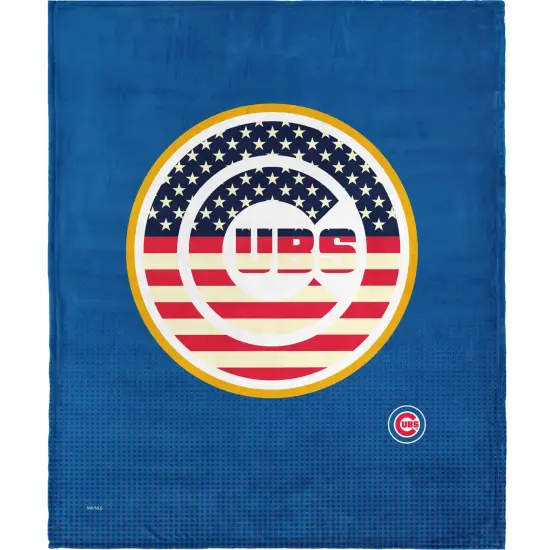 MLB Celebrate Series Silk Touch Sherpa Throw Blanket 50&times;60 Inches Chicago cubs {1}