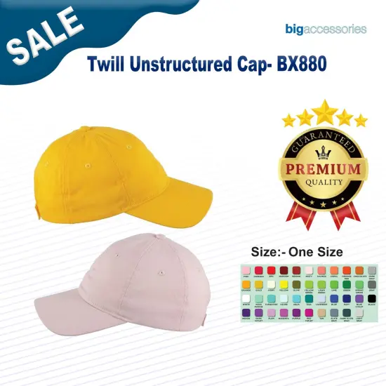 Big Accessories&reg; Twill Unstructured Cap RED {2}