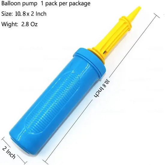 Portable Hand Held Round Nozzle Pump for Quickly Filling Inflatables, Balloons, Toys, Hand Pump - Double Action Air Pumps Balloons, Exercise Balls, Yoga Balls, Pool Floats {4}