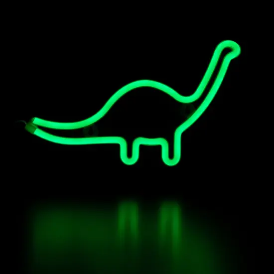 Northlight LED Brontosaurus Dinosaur Neon Lighted Wall Art - 12" Green {1}