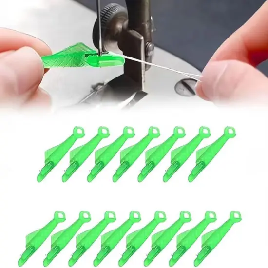 Fish Mouth Automatic Sewing Needle Threader - 15pcs Upgrade Quick Loop, Easy Self-Thread Tool {1}