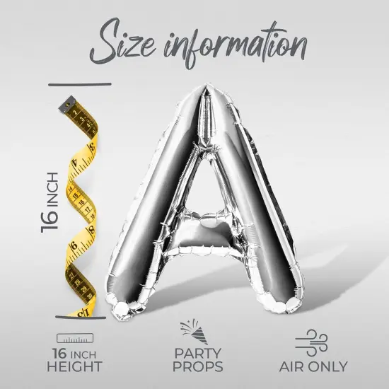 Letter Balloons - WILL YOU BE MY BOYFRIEND 16" Inch Alphabet Letters Foil Mylar Balloon Valentines Day Banner (Silver) {4}