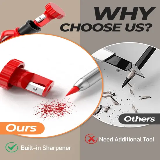 27 Pack Carpenter Pencils for Woodworking, Construction Mechanical Pencil with 100 Refill, Automatic Center Punch and Carbide Scribe Carpenter Tool, Construction Pencil for Carpenters Marking {4}