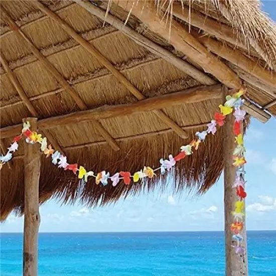 72 ft Plastic Flower Lei Garland/Hawaiian Floral Border/Luau Party Flower Garland/Hawaiian Party Garland/Luau Party Decoration {2}