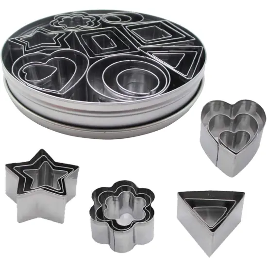 Mini Cookie Cutter With Set 30 Tiny Stainless Steel Cookie Stamps {3}