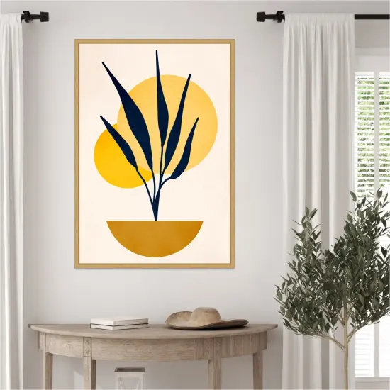 Copenhagen 1978 Study No 5 by Eins Kubistika Framed Canvas Wall Art {6}