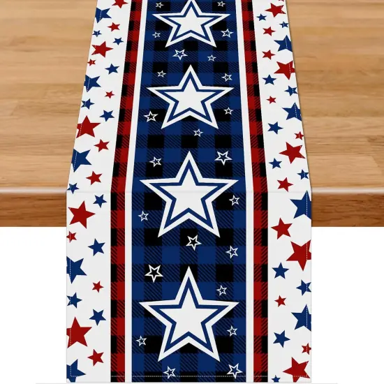 Stars Patriotic Memorial Day Table Runner {1}