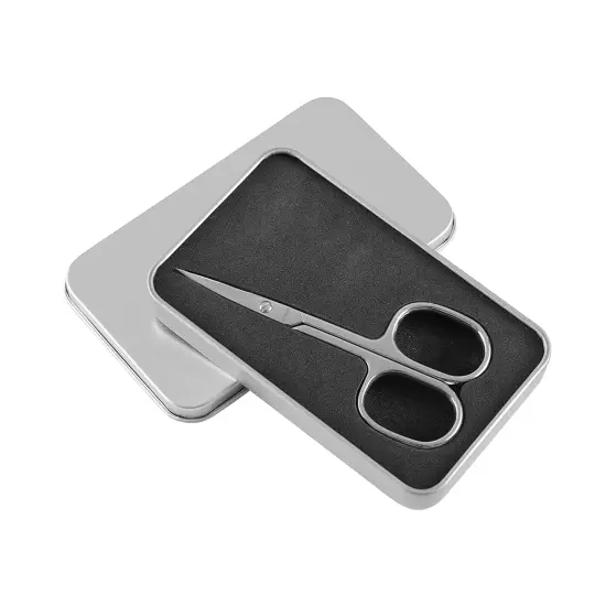 Premium Manicure Scissors Multi-purpose Stainless Steel Cuticle Pedicure Beauty Grooming Kit for Nail, Eyebrow, Eyelash, Dry Skin Curved Blade 3.5 inch {4}