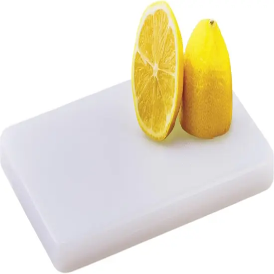 Heavy-Duty Plastic Cutting Board, 6" x 10" x 1/2", White {2}