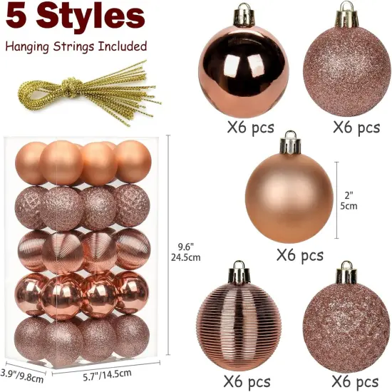 30PCS 2" Christmas Ball Ornaments {5}