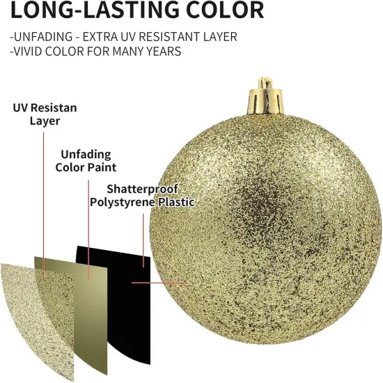 LANGXUN 36pcs Gold Christmas Tree {3}