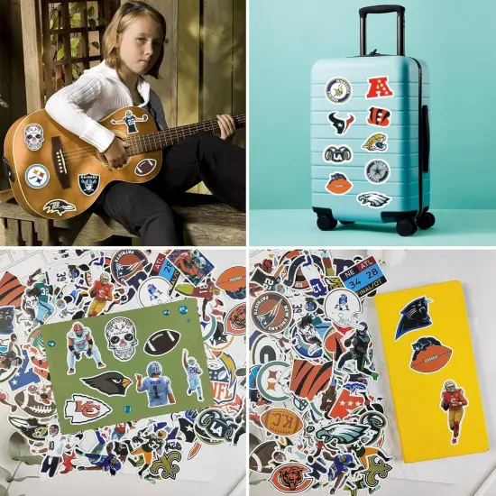 100 Pcs American Football Stickers Sports Stickers Water Bottle Computer Laptop Vinyl Stickers for Boys Teens Adults Kids Girls Football Fans {5}