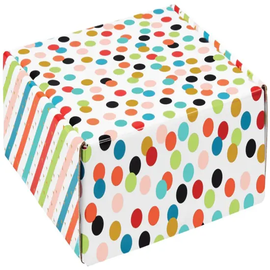 Pack/6: Dots & Stripes Decorative Mailer - 12 x 9 x 3" {2}