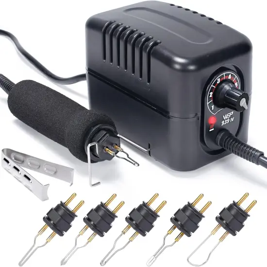 Wood Burning Kit with Quick-Change Woodburning Tool Wire-Nib Tips 250-600℃/482-1112℉ Adjustable with 5 Wood Burner Tips, Tip Removal Tool, Wood Burning Pen Holder, 2 Wood Pieces {1}