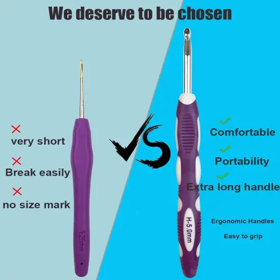 Weabetfu 13 Size Crochet Hook Set {4}