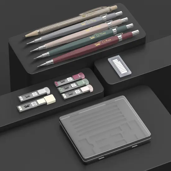 Mechanical Pencil Set with Leads and Eraser Refills, 5 Sizes - 0.3, 0.5, 0.7, 0.9 and 2 Millimeters, for Drafting, Drawing and Sketching {3}