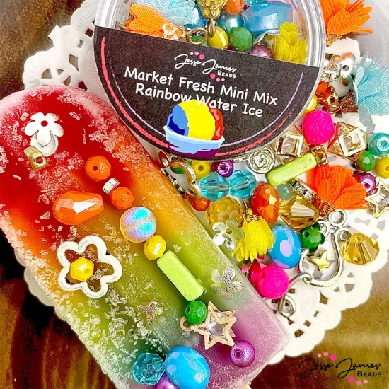 Jesse James Beads Bead Mix in Rainbow Water Ice Mini {1}