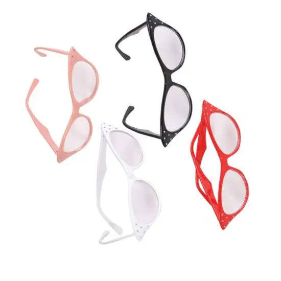 Cat Eye Retro Glasses 6 Inches Wide Plastic Frame {3}