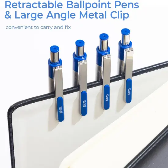 Ballpoint Pens, Blue Ink Pens Medium Point 0.7mm, Retractable Ballpoint Pens Bulk Long Lasting Smooth Writing with Anti-Slip Grip for Journaling Office Supplies School Women Men (12 Pack) {5}