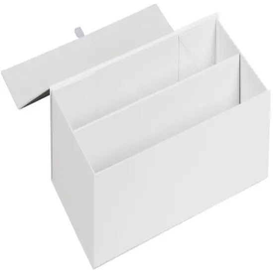 Pack/3: White Magnetic Closure Wine Gift Box - 6-5/8 x 3-1/4 x 13" (2 Bottle) {1}