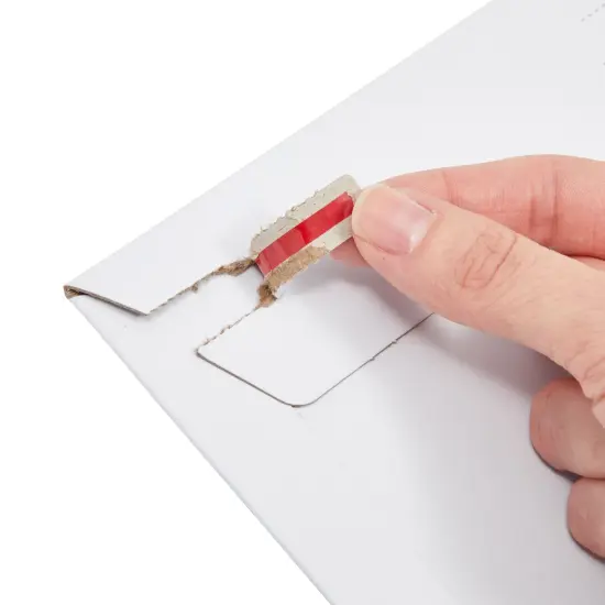 100 Pack 6x8 Rigid Mailers - 550 GSM Thick Self Adhesive Stay Flat Cardboard Envelopes for Shipping Photos, Documents, Collectible Trading Cards (White) {7}