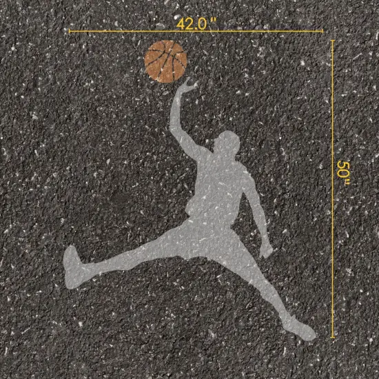 Men's Basketball Player Parking Space Stencil | High School Senior Parking Spot Stencil | Reusable Stencil | Stencil Ease | {4}