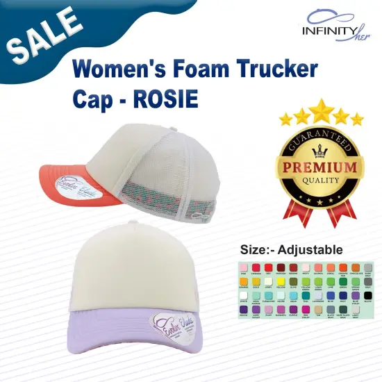 Infinity Her&reg; Women's Foam Trucker Cap Ivory/L/White/Smiley {3}