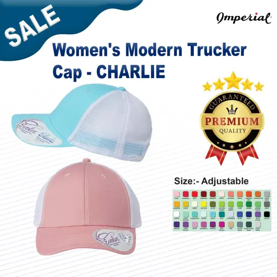 Infinity Her&reg; Women's Modern Trucker Cap Dark Navy/ Navy {3}