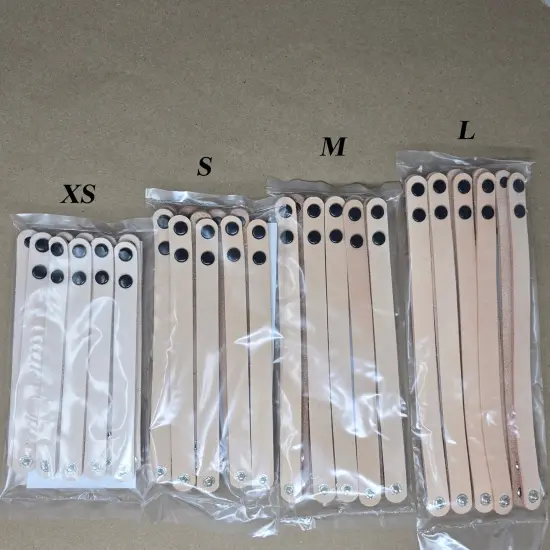 Vegetable Tanned Leather Bracelets Blank 5/8 Inch-10 Pack Narrow Bracelets Made by Pitka Leather-Stamping, Tooling, Painting, Engraving, Burning and Decorating Ready {6}