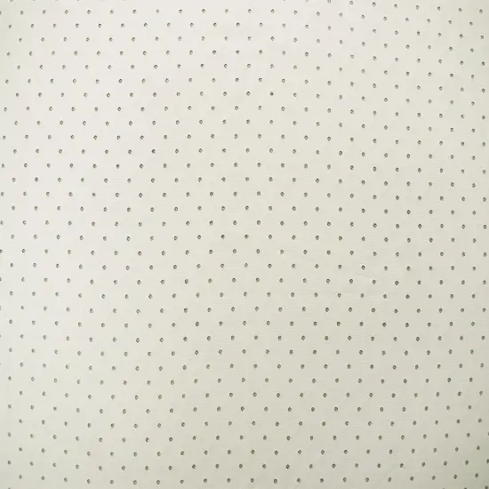 Ivory Cotton Laser Cut Dots Twill Woven Fabric By the Yard {3}