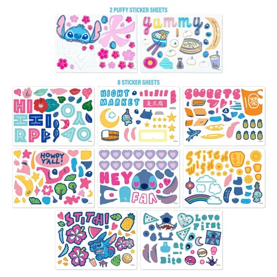 Fashion Angels: Disney Stitch - Sticker By Number Portfolio Set - 250+ Stickers, 10 Activity Posters, Themed Scenes, Puffy & Glossy Stickers, Kids 8+ {5}