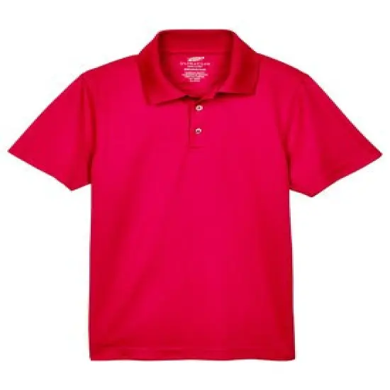 UltraClub&reg; Youth Cool & Dry Mesh Piqu&eacute; Polo Red {1}
