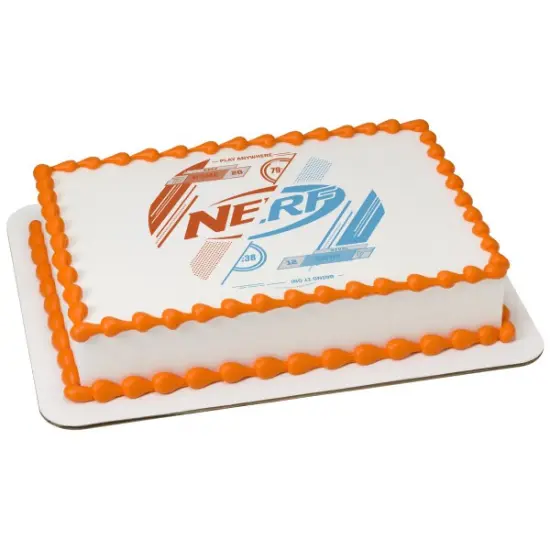 Nerf&trade; Bring It On! Edible Cake Topper Image 1/4 sheet {1}